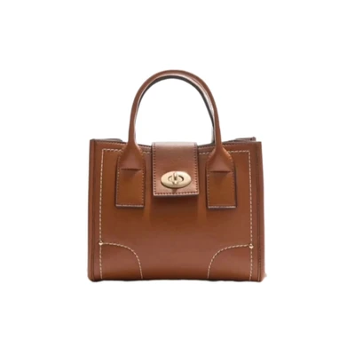 کیف دوشی عسلی دسته دار زنانه اورجینال استرادیواریوس stradivarius